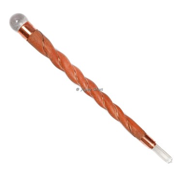 Spiral Wood Healing Stick Wand