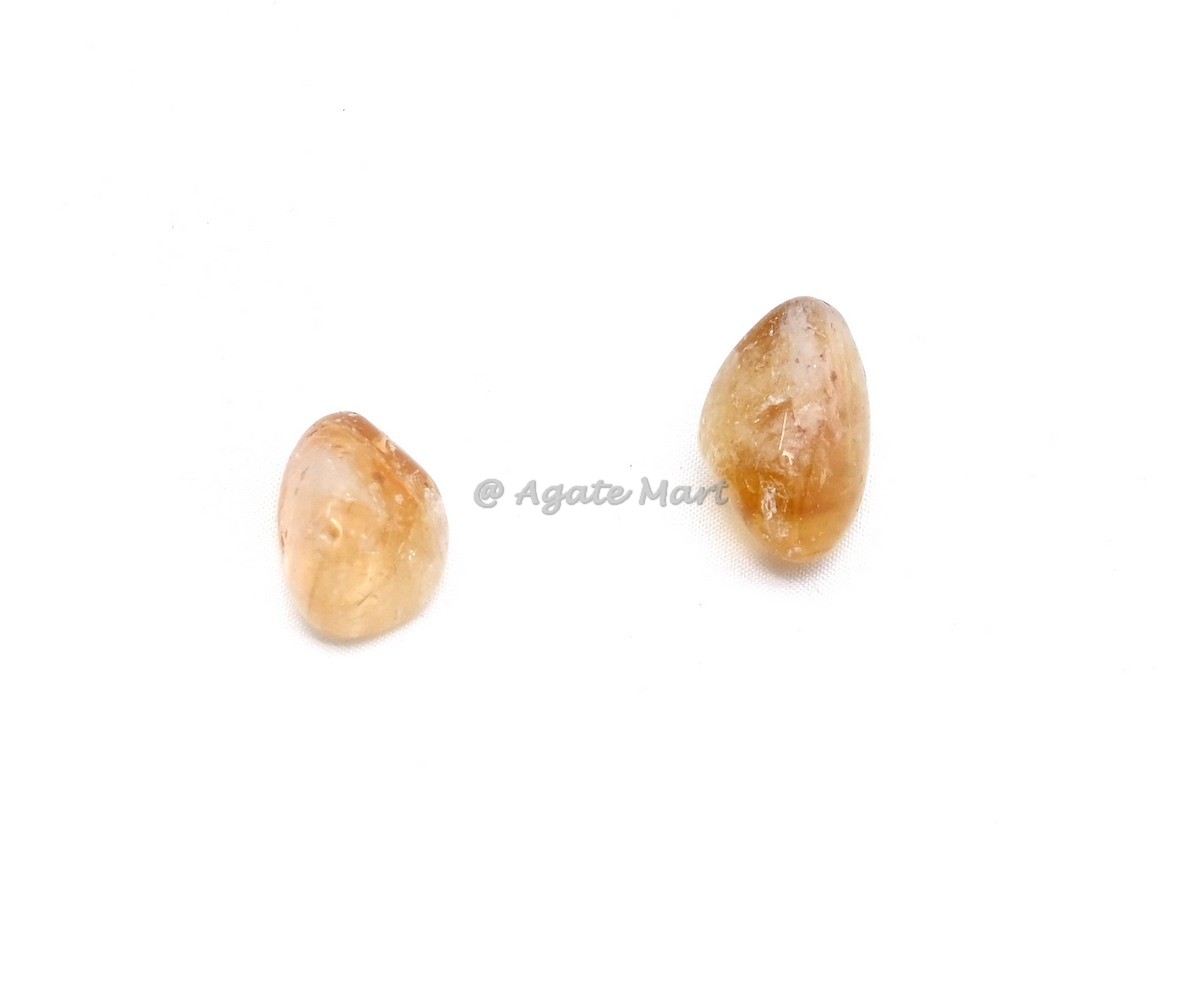 Gold Rutile Quartz Tumbled Stones